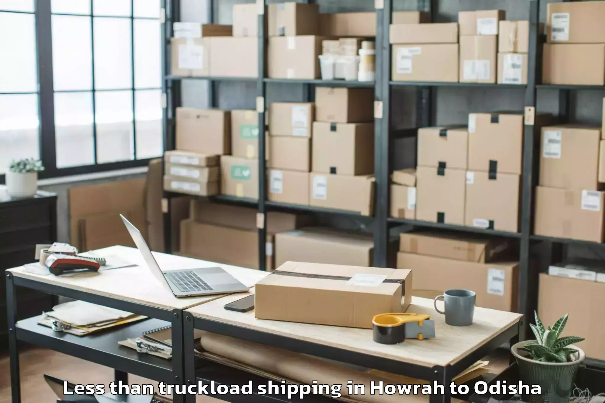 Book Howrah to Kodinga Less Than Truckload Shipping Online